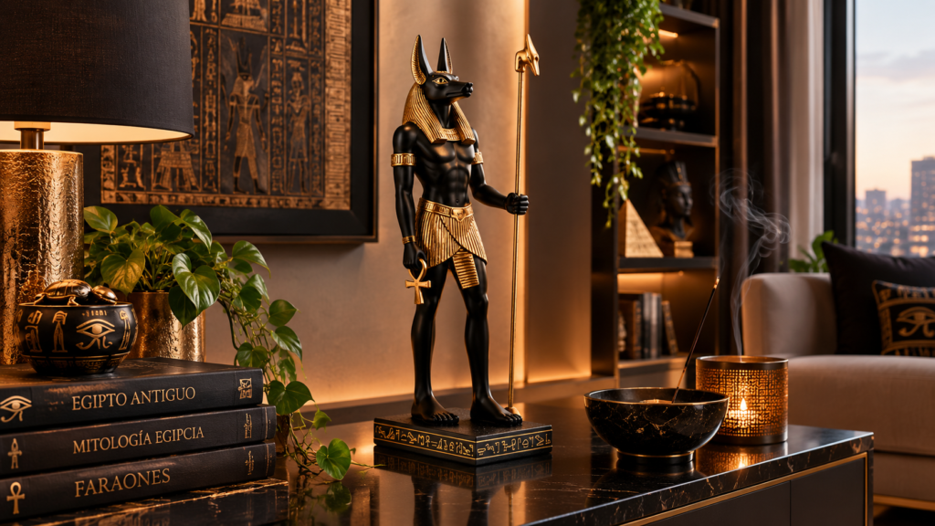 anubis estatua o escultura de Egipto
